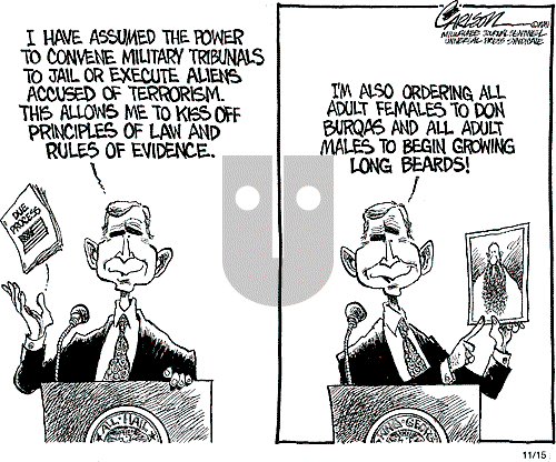Stuart Carlson on Thursday November 15, 2001 Comic Strip
