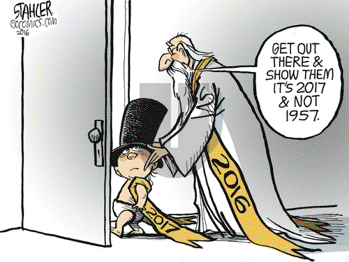 Jeff Stahler on Saturday December 31, 2016 Comic Strip