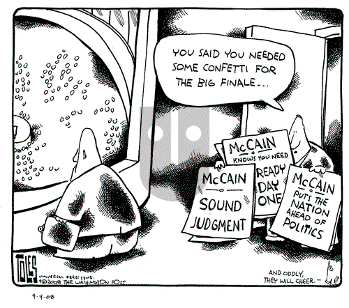 Tom Toles on Thursday September 4, 2008 Comic Strip
