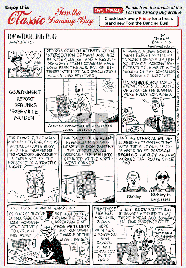 Tom the Dancing Bug on Thursday November 7, 2013 Comic Strip