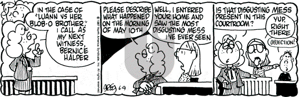 Luann on Tuesday June 9, 1987 Comic Strip