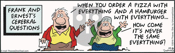 Frank and Ernest on Thursday October 6, 2016 Comic Strip