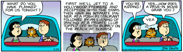 Garfield on Thursday April 24, 1980 Comic Strip