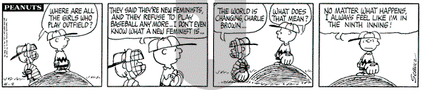 Peanuts - Thursday April 9, 1970 Comic Strip