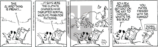 Over the Hedge on Tuesday December 9, 1997 Comic Strip