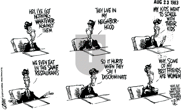 Pat Oliphant - Tuesday August 23, 1983 Comic Strip