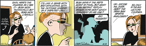 Doonesbury on Thursday December 14, 2000 Comic Strip