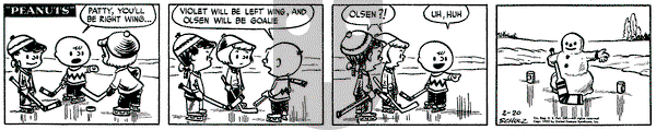 Peanuts on Wednesday February 20, 1952 Comic Strip