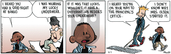 Frazz on Monday April 7, 2014 Comic Strip