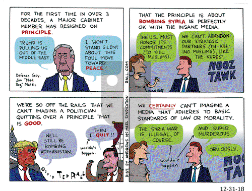 Ted Rall on Monday December 31, 2018 Comic Strip
