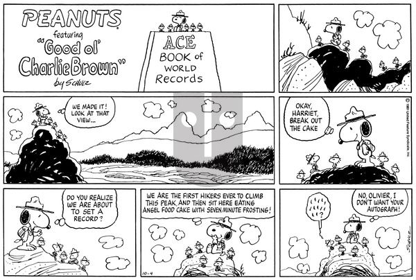 Peanuts on Sunday October 4, 1981 Comic Strip