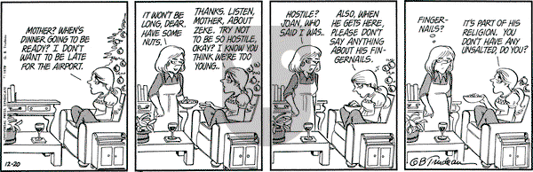 Doonesbury on Thursday December 20, 1979 Comic Strip