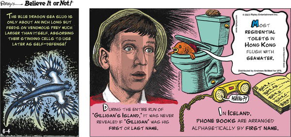 Ripley's Believe It or Not - Sunday June 4, 2023 Comic Strip