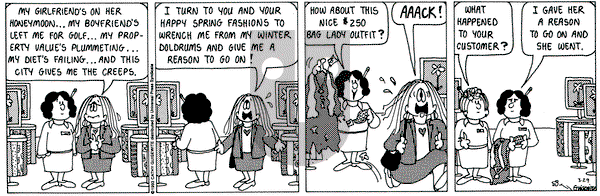 Cathy Classics on Monday March 29, 1993 Comic Strip