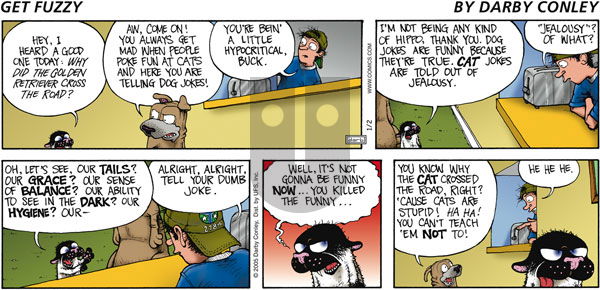 Get Fuzzy on Sunday January 2, 2005 Comic Strip