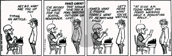Doonesbury on Monday March 1, 1971 Comic Strip