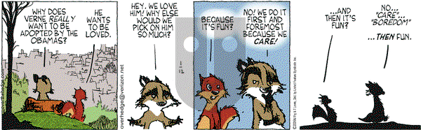 Over the Hedge on Monday January 12, 2009 Comic Strip