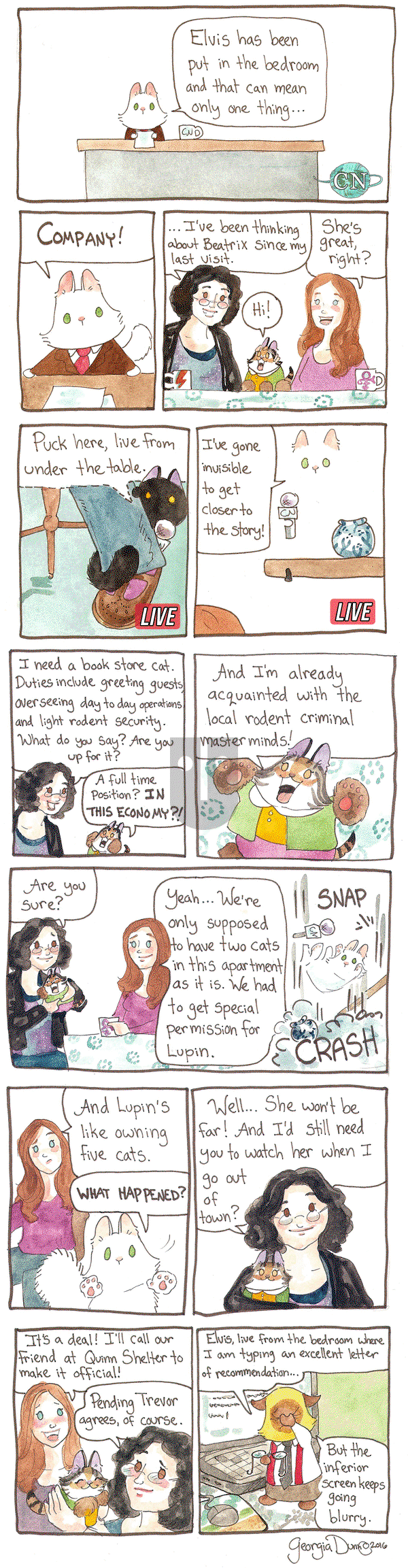 Breaking Cat News on Thursday March 9, 2017 Comic Strip