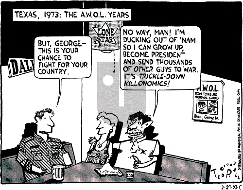 Ted Rall on Monday March 3, 2003 Comic Strip