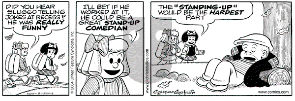 Nancy on Wednesday November 3, 2004 Comic Strip