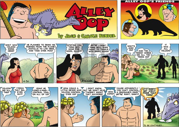 Alley Oop on Sunday April 30, 2017 Comic Strip