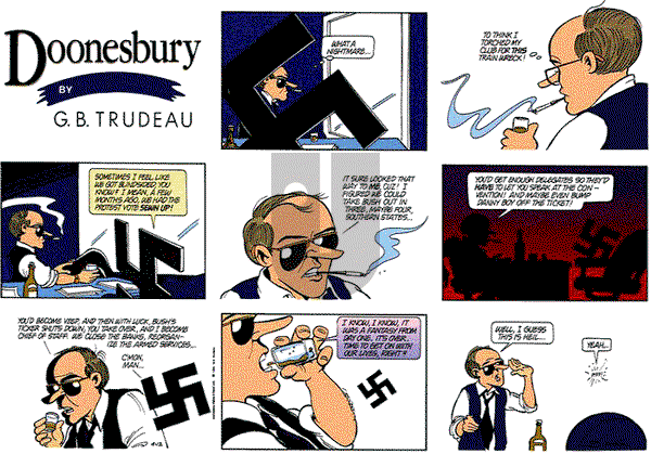 Doonesbury on Sunday April 12, 1992 Comic Strip