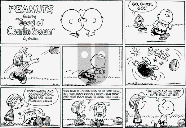 Peanuts - Sunday September 29, 1974 Comic Strip