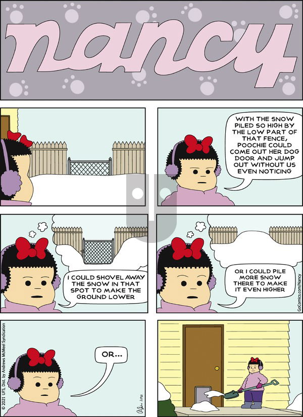 Nancy on Sunday January 17, 2021 Comic Strip