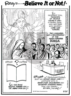 Ripley's Believe It or Not on Tuesday April 24, 2007 Comic Strip