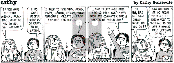 Cathy Classics on Thursday September 26, 1996 Comic Strip
