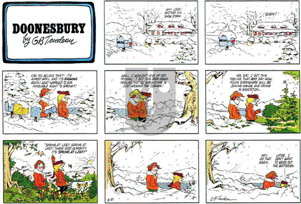 Doonesbury on Sunday March 27, 1977 Comic Strip
