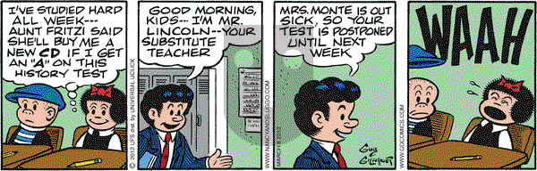 Nancy on Thursday March 8, 2012 Comic Strip