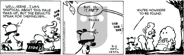 Over the Hedge on Saturday March 2, 1996 Comic Strip