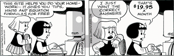 Nancy on Wednesday May 16, 2001 Comic Strip