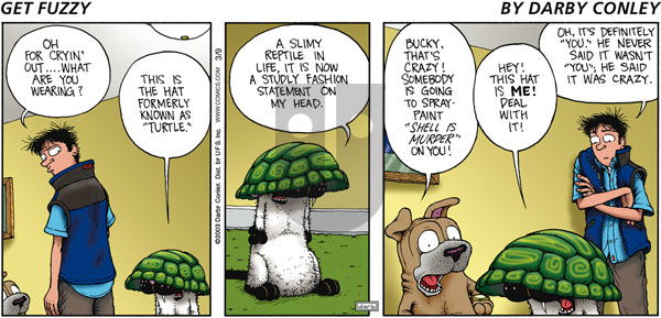 Get Fuzzy on Sunday March 9, 2003 Comic Strip
