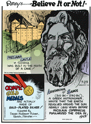 Ripley's Believe It or Not on Wednesday July 29, 2009 Comic Strip