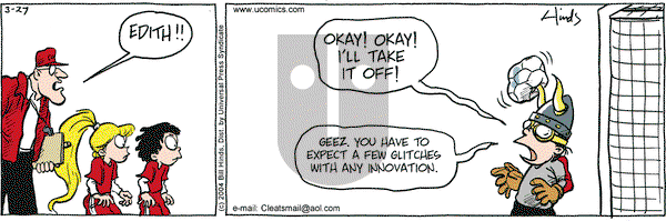 Cleats on Saturday March 27, 2004 Comic Strip