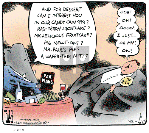 Tom Toles - Thursday November 24, 2011 Comic Strip