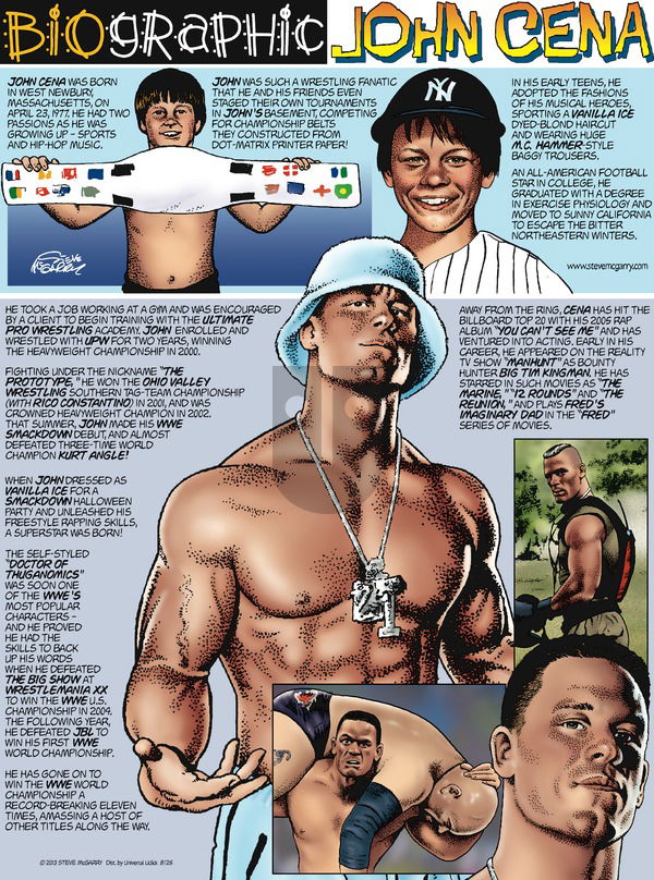 Biographic on Sunday August 25, 2013 Comic Strip