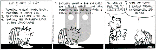 Calvin and Hobbes - Monday May 27, 2013 Comic Strip