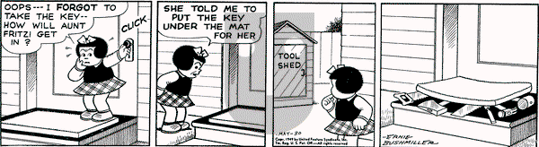 Nancy on Monday May 30, 1949 Comic Strip