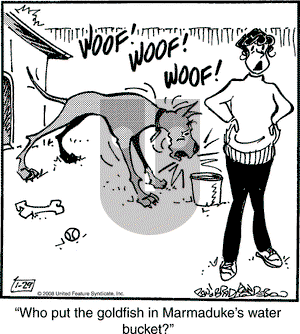 Marmaduke on Tuesday January 29, 2008 Comic Strip