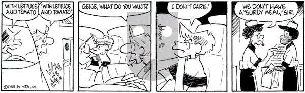 Arlo and Janis on Monday August 6, 2001 Comic Strip