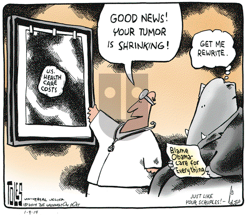 Tom Toles on Thursday January 9, 2014 Comic Strip