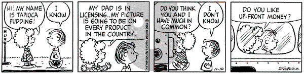 Peanuts on Monday November 10, 1986 Comic Strip