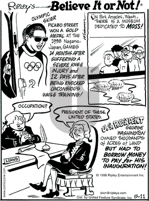 Ripley's Believe It or Not on Monday May 11, 1998 Comic Strip