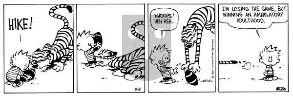 Calvin and Hobbes on Saturday November 12, 1988 Comic Strip