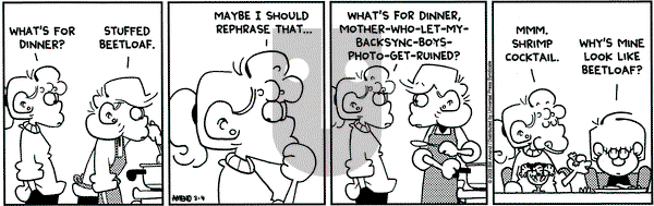 FoxTrot on Tuesday March 4, 2003 Comic Strip