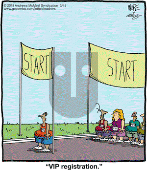 In the Bleachers on Thursday March 15, 2018 Comic Strip