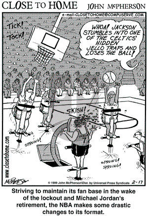 Close to Home on Wednesday February 17, 1999 Comic Strip